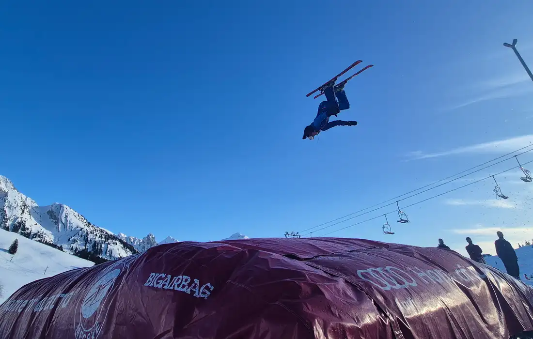 @airbag, ski, neige, Aravis, Découverte, freestyle, débutant